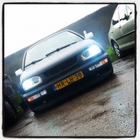 VW Golf 3 met USLights en angel eyes