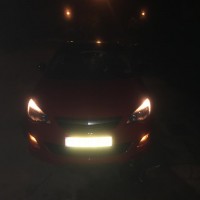 Opel Astra met USLights avond