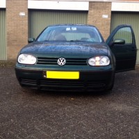 Golf 4 groen met dubbele USLights