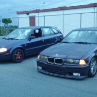 BMW e36 en Mazda 323F met USLights