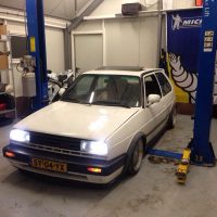 Golf 2 met USLights en Jetta front