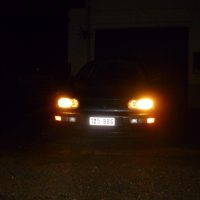 VW Golf 3 met USLights in bumper nachtfoto