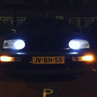 VW Golf 3 met USLights snachts