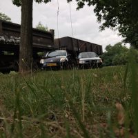 Citroen C2 en Polo 6n2 gti in hoog gras