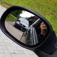 Polo 6n2 gti met USLights in rear view mirror