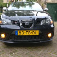 Seat Ibiza met USLights en gele Mistlampen