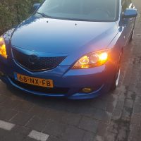 Mazda 3 Blue USLights yellow foglights